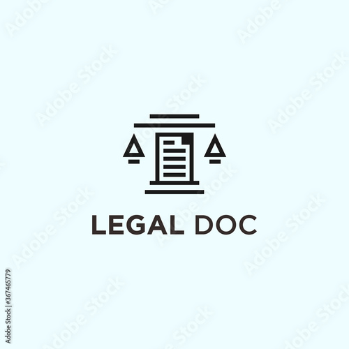 legal document logo. legal icon