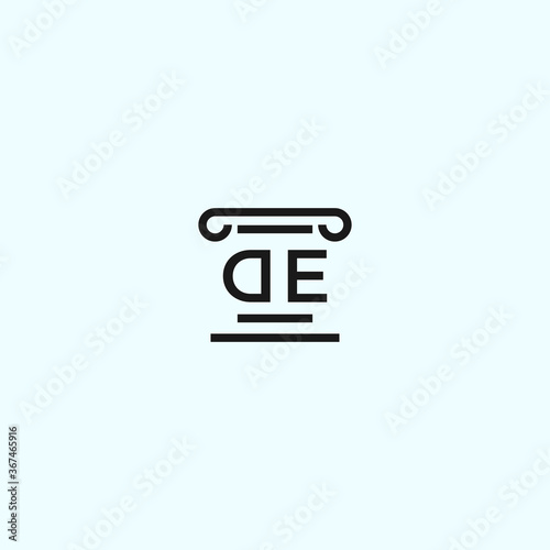 DE legal logo. legal icon
