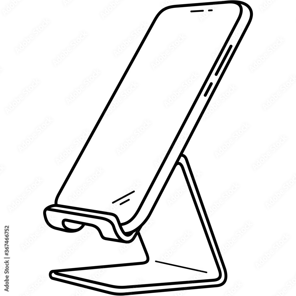 Desk Cell Phone Stand Holder Stock Vector Adobe Stock