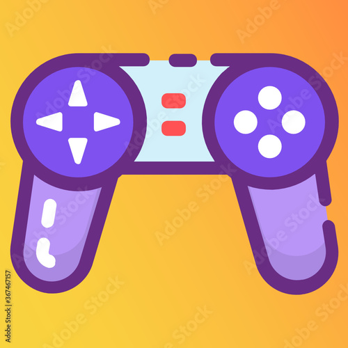 
A gaming pad vector style, flat editable icon 
