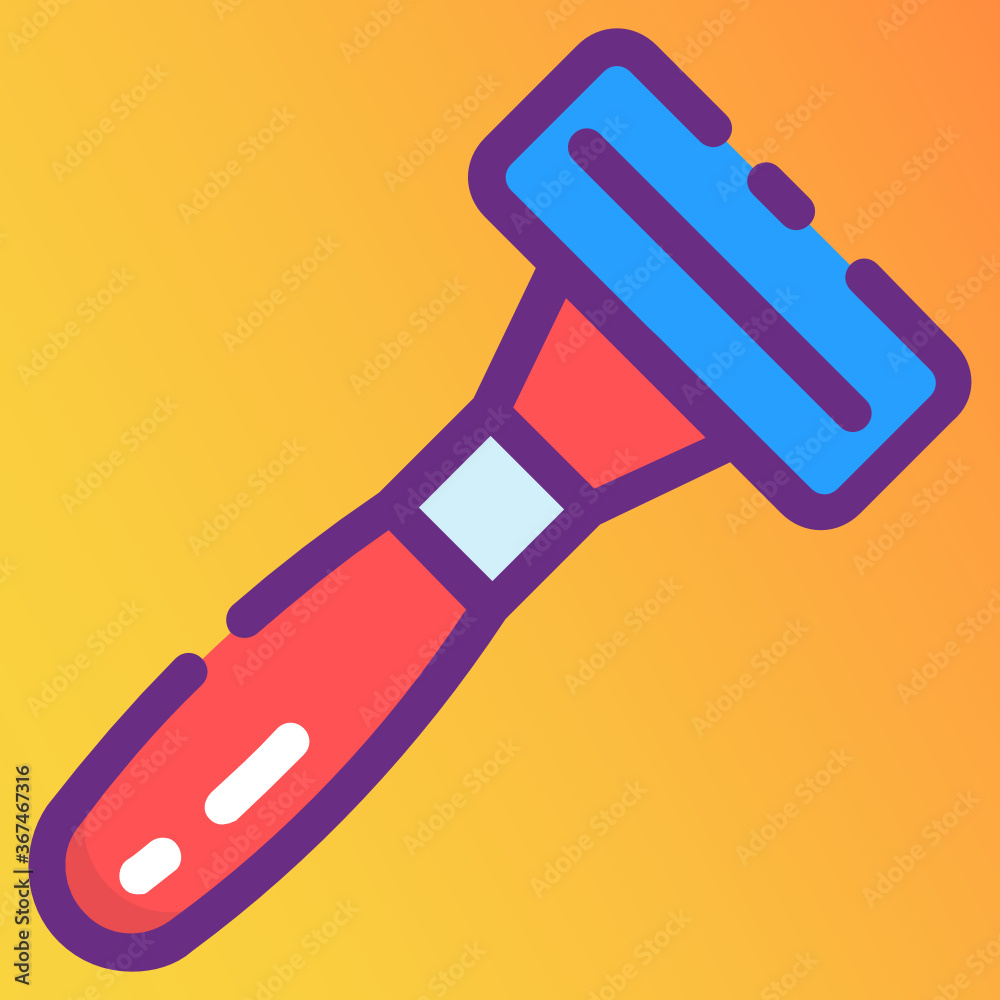 Razor icon in editable flat style
Razor icon in editable flat style