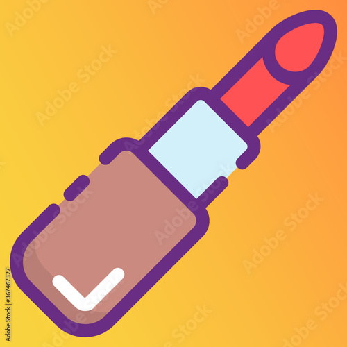 
Makeup for the lips, lipstick icon in trendy flat style
