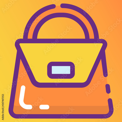 
A handbag icon design, flat vector of fashion accessory 
