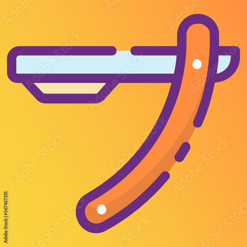 
Safety razor icon in editable flat design 
