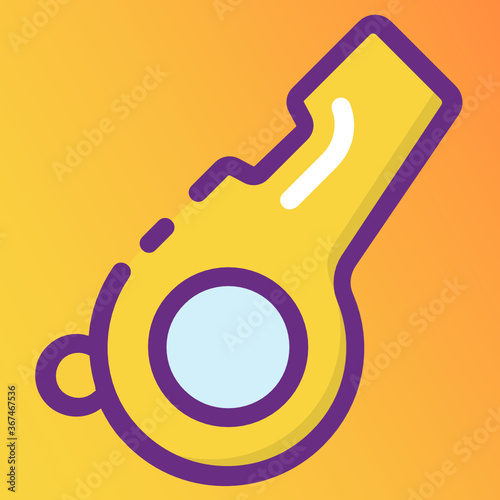 
An umpire whistle vector in trendy flat style 
