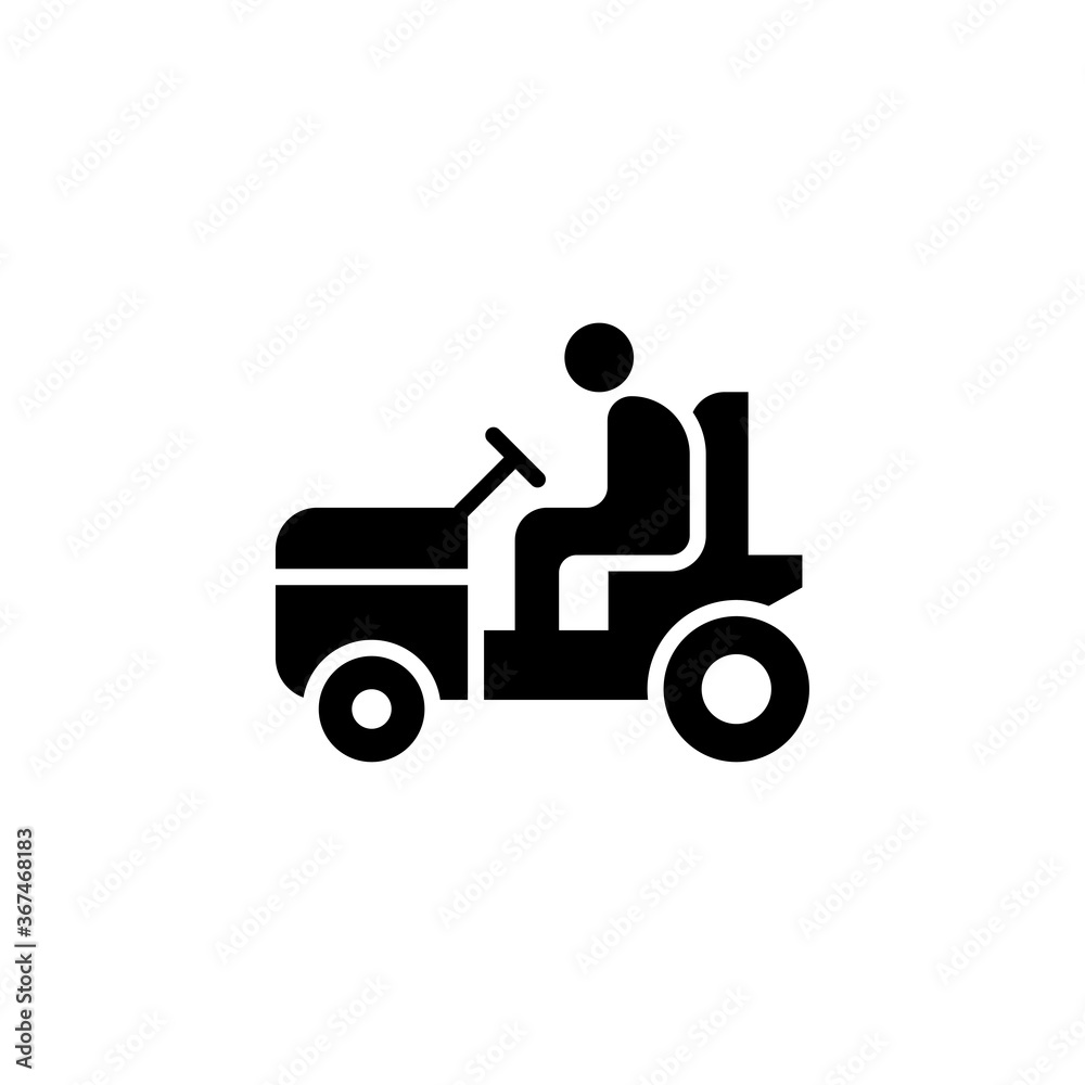 lawn mower icon vector design trendy