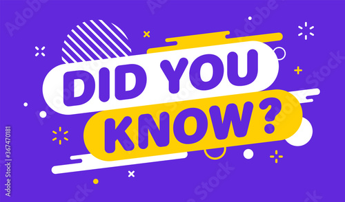 Modern banner Important Did you know. Banner for business, marketing and advertising. Vector illustration.