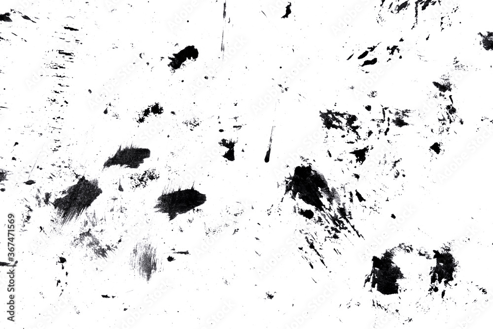 Abstract drops and smears of black acrylic paint isolated on a white background. Abstract drops and smears of black acrylic paint isolated on a white background.
