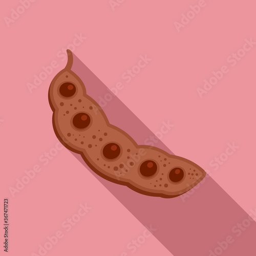 Superfood carob icon. Flat illustration of superfood carob vector icon for web design