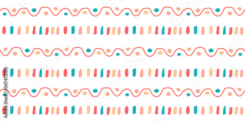 Color modern stripes seamless pattern hand drawn surface design for home.