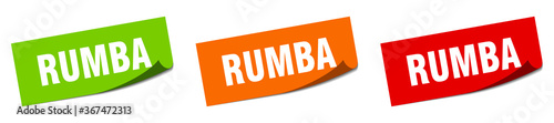 rumba grunge vintage retro band. rumba ribbon