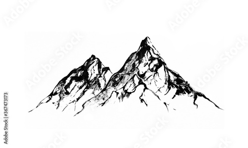 Canvas Print Mountains, rocky peaks