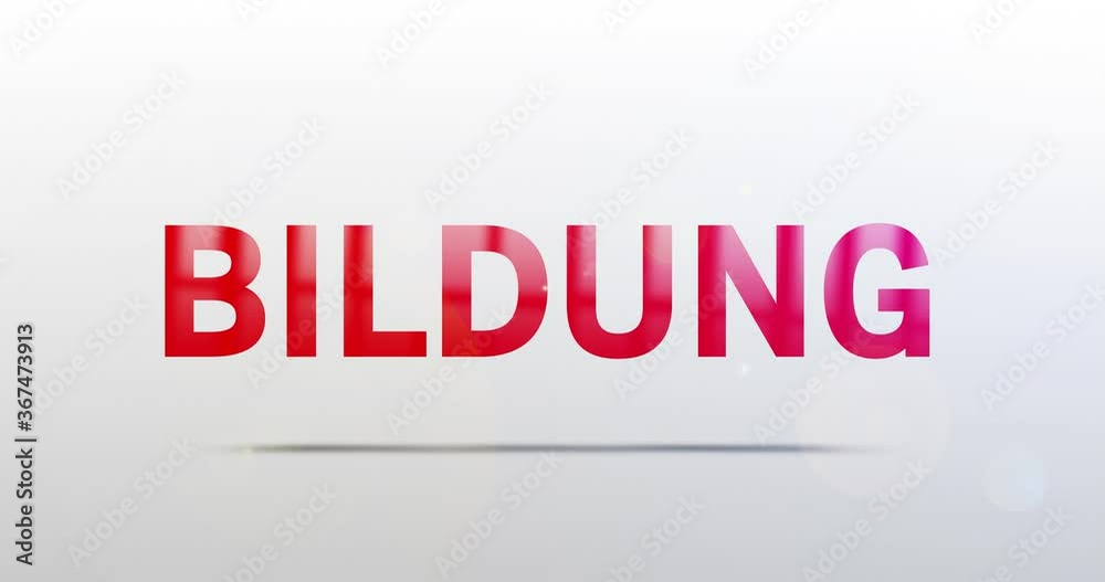 Bildung. Partikel Logo. Text Animation. Rotes Logo auf Hintergrund weiß/grau. Drehung. Hochwertiges 4k Video