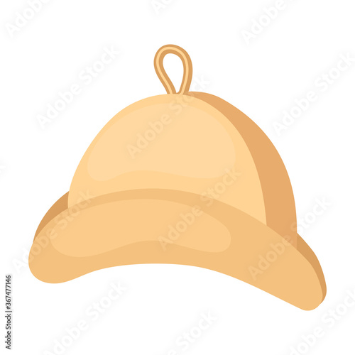 Sauna hat vector icon.Cartoon vector icon isolated on white background sauna hat.