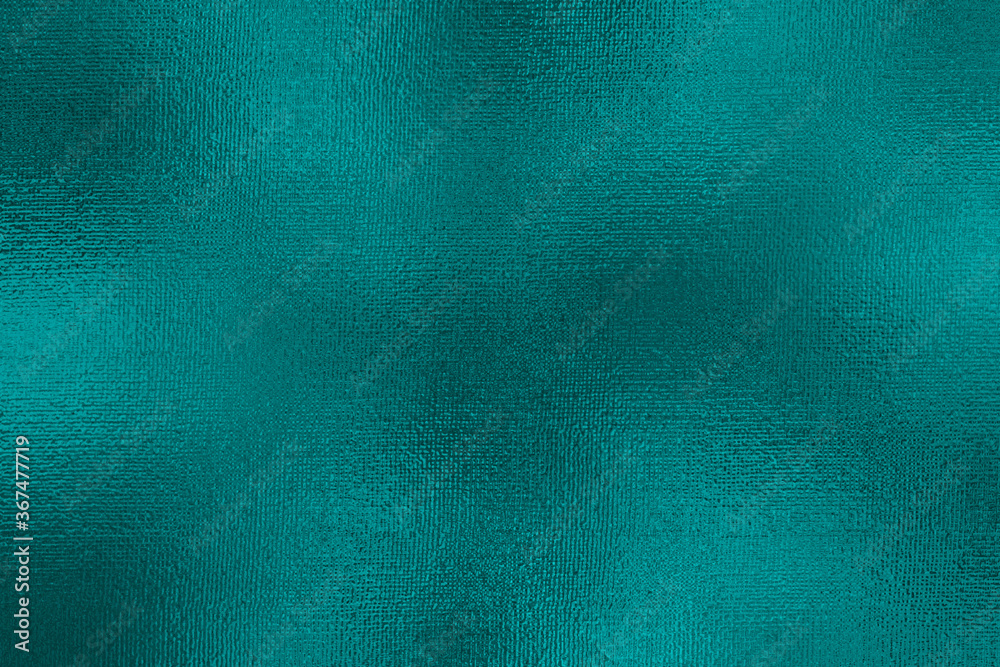 Turquoise metallic effect. Texture shine foil. Background with ...