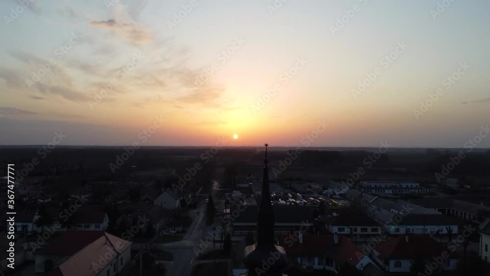 Into the sunset next church.