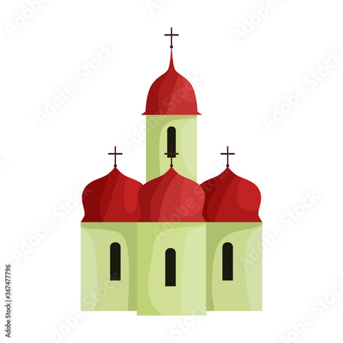 Church vector icon.Cartoon vector icon isolated on white background church.