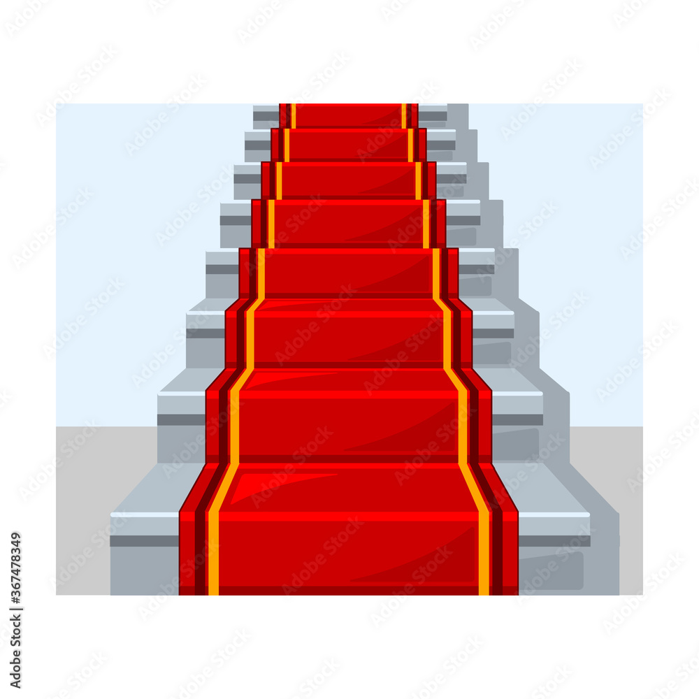 Staircase vector icon.Cartoon vector icon isolated on white background staircase.