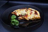
Pizza with vegetables cooked with cheese