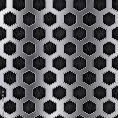 metallic honeycomb background