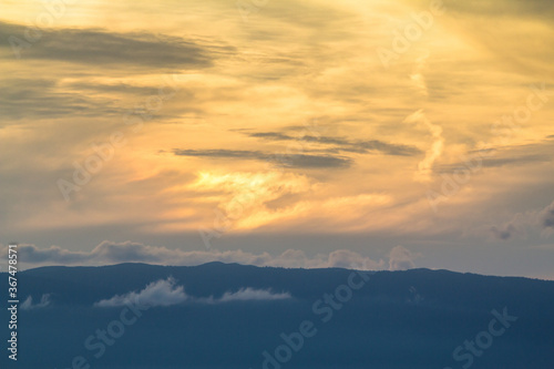 Beautiful sunset in mountains © robertdering