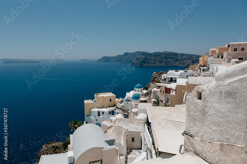 Santorini  Greece - romantic island with white buildings