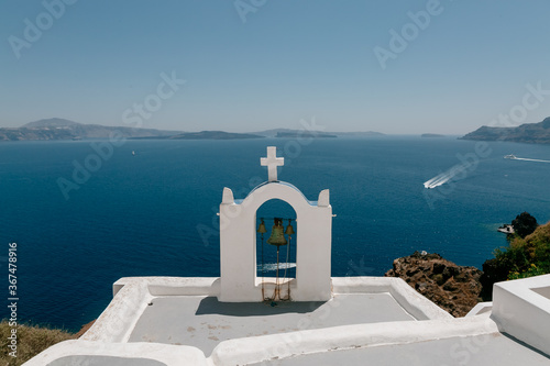 Santorini, Greece - romantic island with white buildings