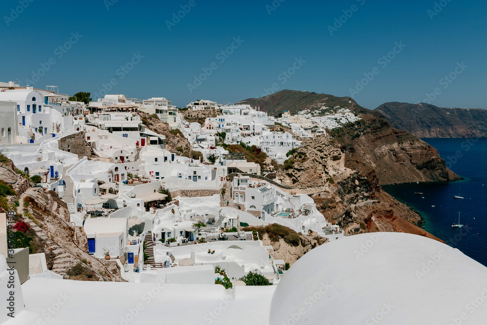 Fototapeta premium Santorini, Greece - romantic island with white buildings
