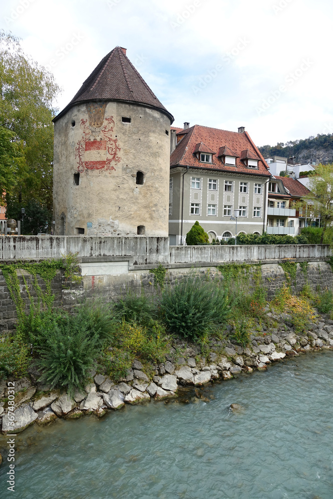 Ill und Wasserturm in Feldkirch