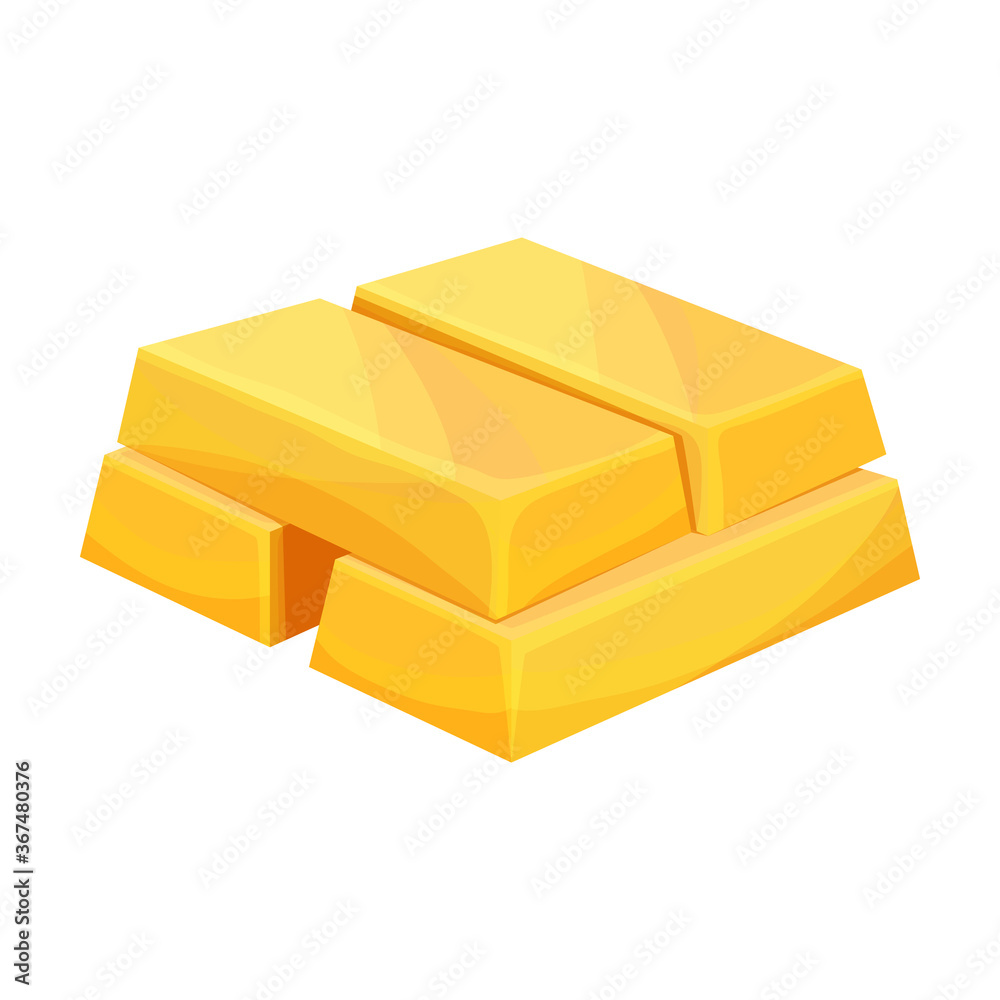 Gold bar vector icon.Cartoon vector icon isolated on white background gold bar. Gold bar vector icon.Cartoon vector icon isolated on white background gold bar.