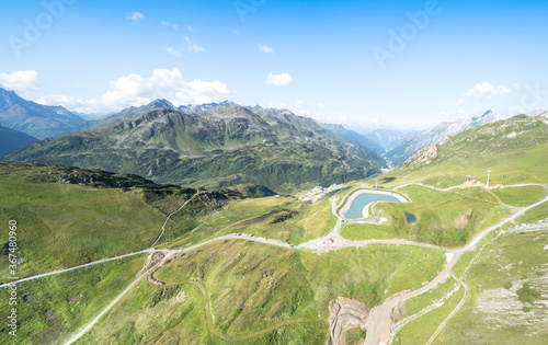 Idyllic summer landscape in the Alps photo