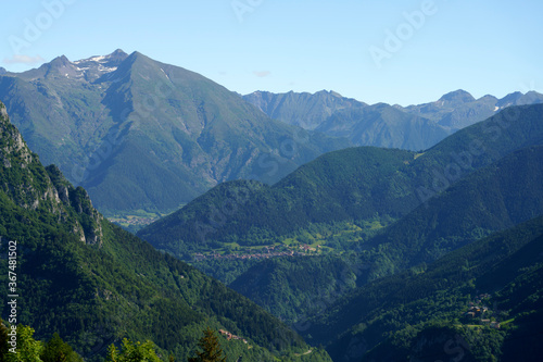 Road to Presolana  Bergamo  Italy. Mountain landscape