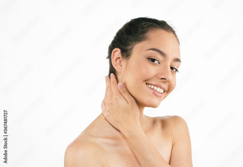 Beauty healthy teeth smile young woman Beauty healthy teeth smile young woman