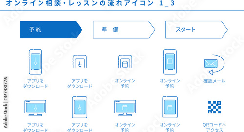 オンライン相談、オンラインレッスンのアイコンセット1_3