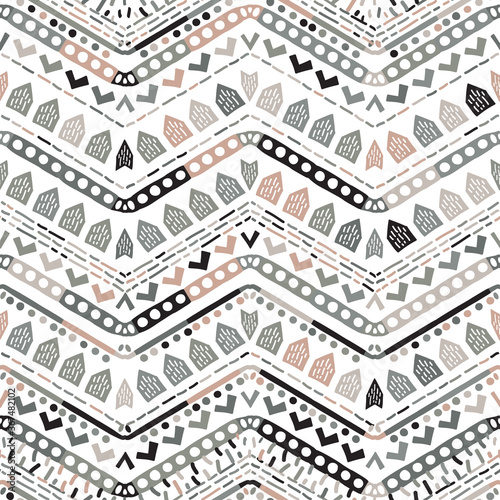 Ikat geometric zigzag pattern. Tribal ethnic theme