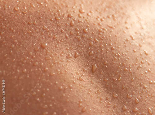 Fotobehang water droplets on the skin as background