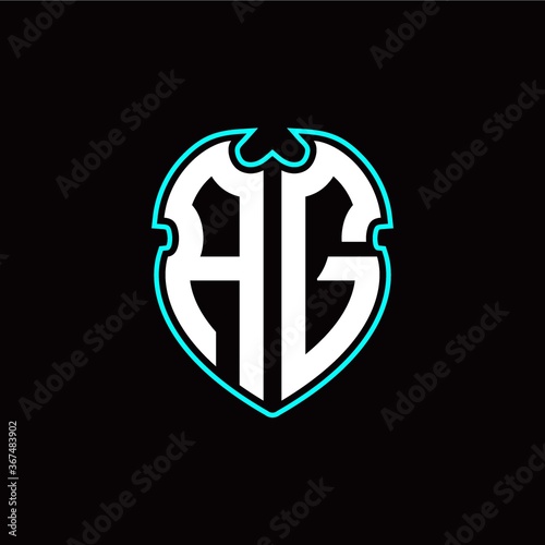 A G Initial logo design with a shield shape Free Download A G Initial logo design with a shield shape - GFXLoad