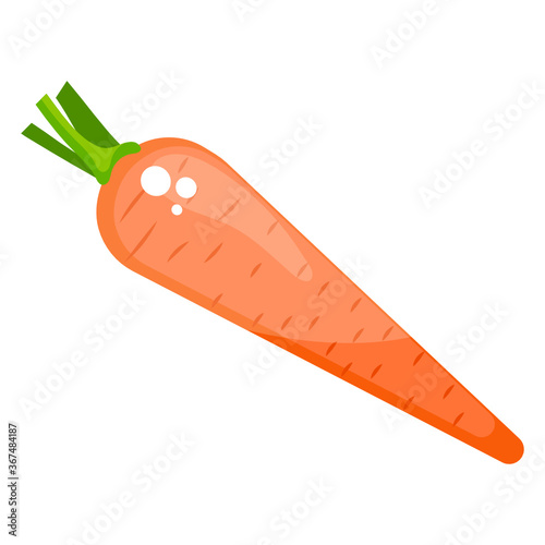 
Bunny’s favorite food, a carrot flat vector design 
