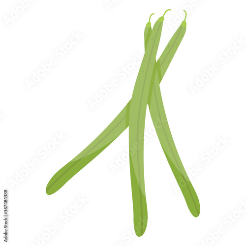 
String beans icon design, herbal vegetable concept 
