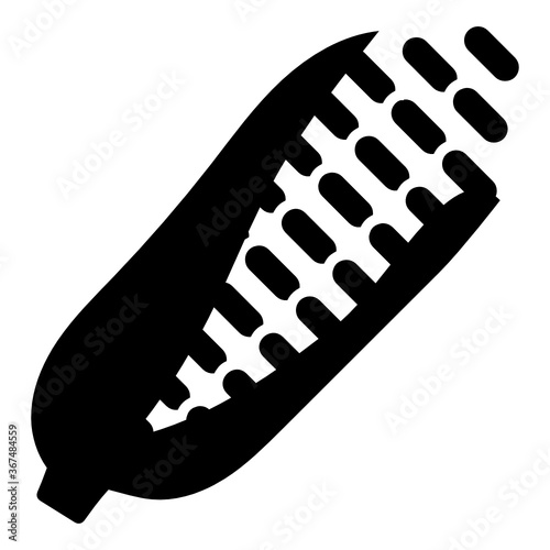 
A corn cob ear with leaves concept of vegetable and agriculture ripe harvest 
