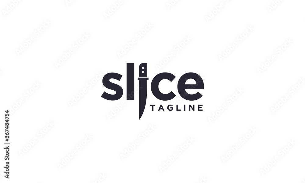 Creative and simple I letter with knife shape for business or company and restaurant logo design vector editable Creative and simple I letter with knife shape for business or company and restaurant logo design vector editable