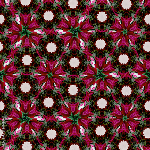 Retro pattern of geometric shapes in continuous mosaic of wine color. Geometric hipster retro background