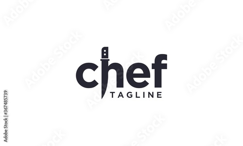 Creative and simple H letter with knife shape for business or company and restaurant logo design vector editable