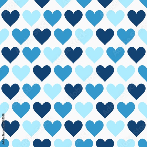 minimal style of unique blue heart seamless pattern for background, wallpaper, texture, banner, label etc. vector design