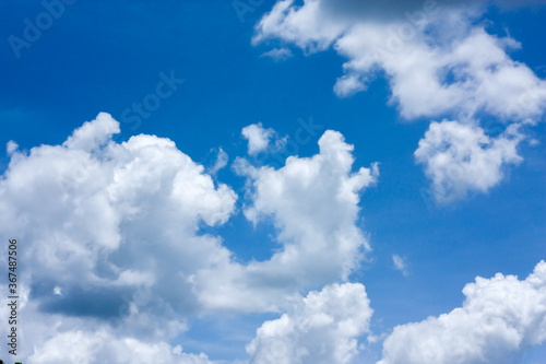 White cloud on blue sky abstract background with sunlight. Concept for freedom  environment space for text and quote.