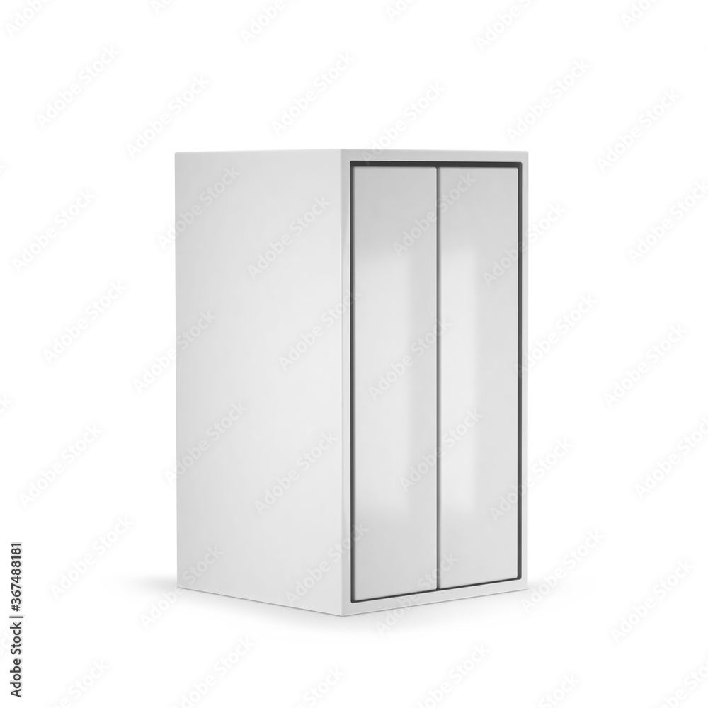 Book container mockup on white background Book container mockup on white background
