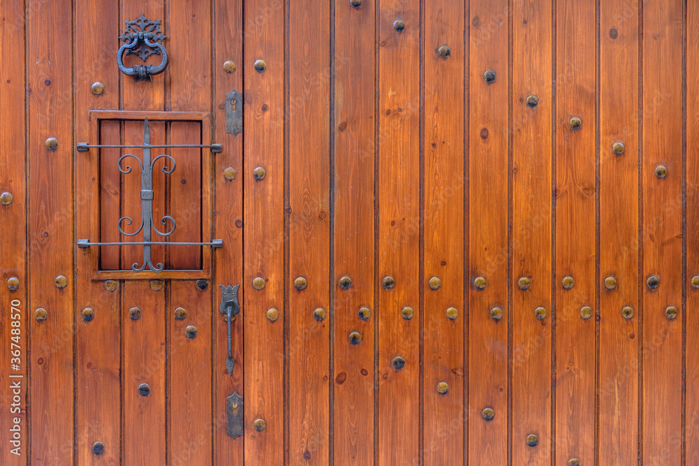 Fototapeta premium Brown wooden gate (abstract texture)