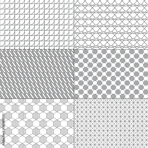 Vector set of minimal pattern. Geometric Line and shape design. Vector Illustrate.