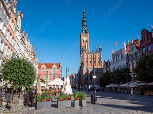 old town square in gdansk poland photo