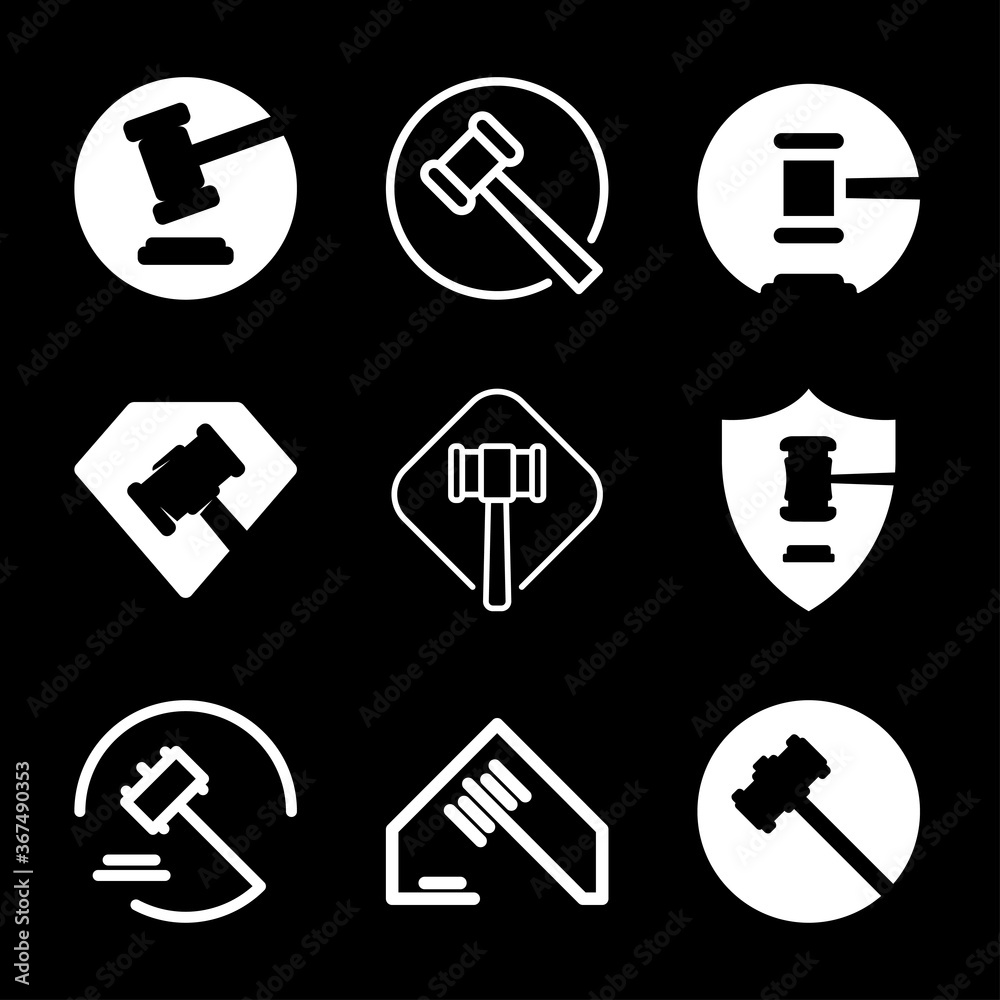 Auction icon. Judge or auction hammer icon Auction icon. Judge or auction hammer icon